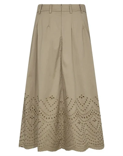 Co' Couture - PoppyCC Pleat Scallop Nederdel - Mushroom